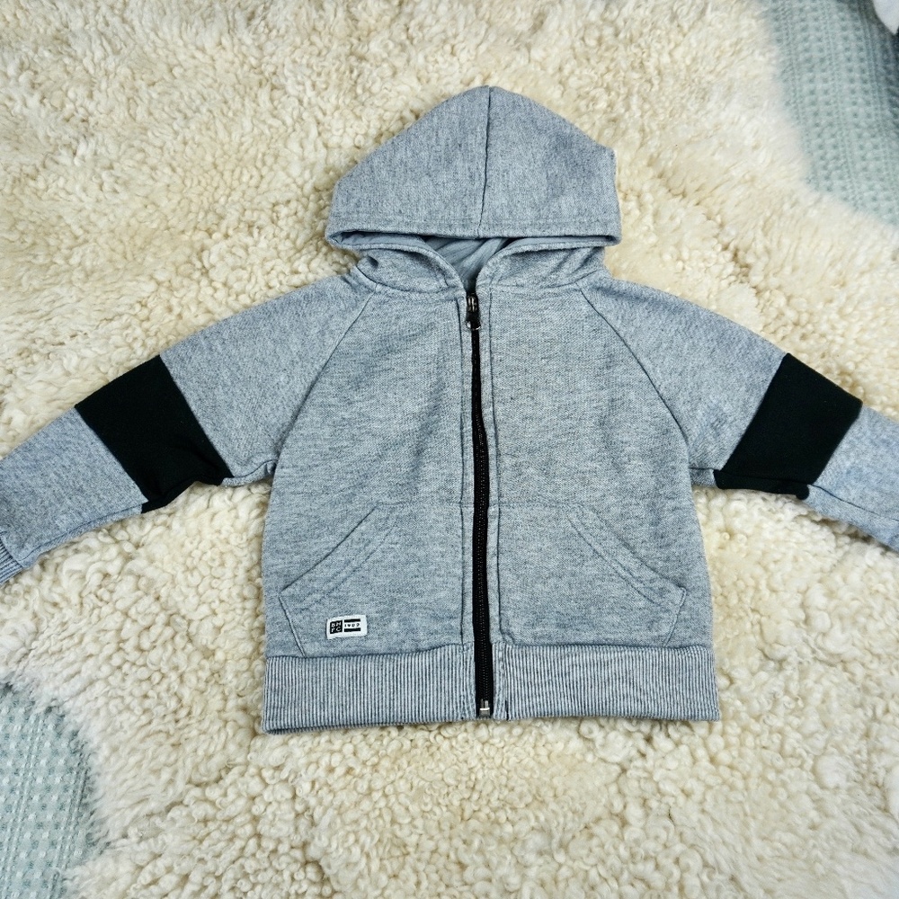 Beverly Hills Polo Club Little Boys Gray Fleece Hoodie Size 2T Full Zip